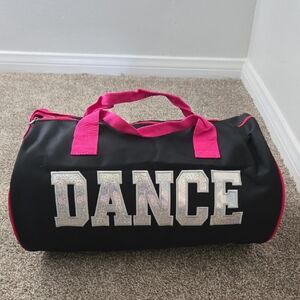 Black and Pink Dance‎ Silver Duffel Bag